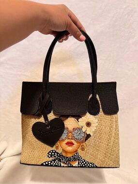BK Handpainted Fashion Lady Bayong Tote | Filipino Artisan Statement Bag